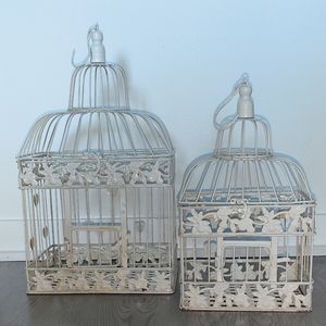 Farmhouse Bird Cages Set of 2